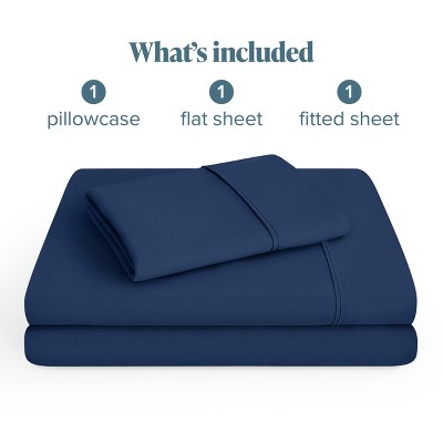 Twin XL Dark Blue Microfiber Deep Pocket Sheet Set