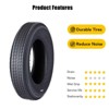 Trailer Tires - Set of 2 ,for Heavy Load Travel, Camper, Cargo, Utility, Boat & Farm Trailers - 2 of 4