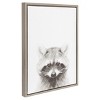 Raccoon Framed Kids' Canvas Art Gray (24"x18") - Uniek - image 2 of 3