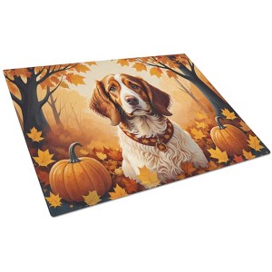 NEW Brittany Spaniel Fall Glass Cutting Board Decorative Tempered Glass Kitchen Cutting and Serving Board Large Size Chopping Board - 1 of 4