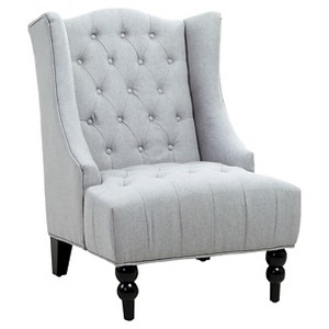 Toddman High Back Club Chair Silver - Christopher Knight Home, Gray