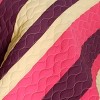 Slickblue 3 PC Handmade Full/Queen Quilt Set, Reversible Vermicelli Quilted, Horizontal Stripes, 37 Color Options - 4 of 4
