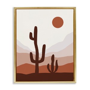 Stupell Industries Sun Over Desert Life Black Framed Floater Canvas Wall Art - 1 of 4