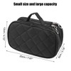 Unique Bargains Travel Double LayerMakeup Bag Makeup Brush Holder Portable Makeup Organizer Bag Cosmetics Storage Bag Waterproof Black 1 Pcs - 4 of 4