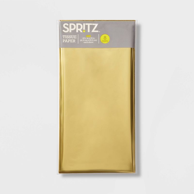 8ct Pegged Tissue Paper Gold - Spritz&#8482;, 4 of 5