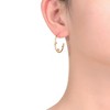 Chic 14K Yellow Gold Beaded Open Hoop Earrings with Intricate Detailing for a Stylish and Modern Look - 2 of 3