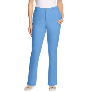 Woman Within Plus Size Adjustable Waist Straight-Leg Chino - 1 of 4