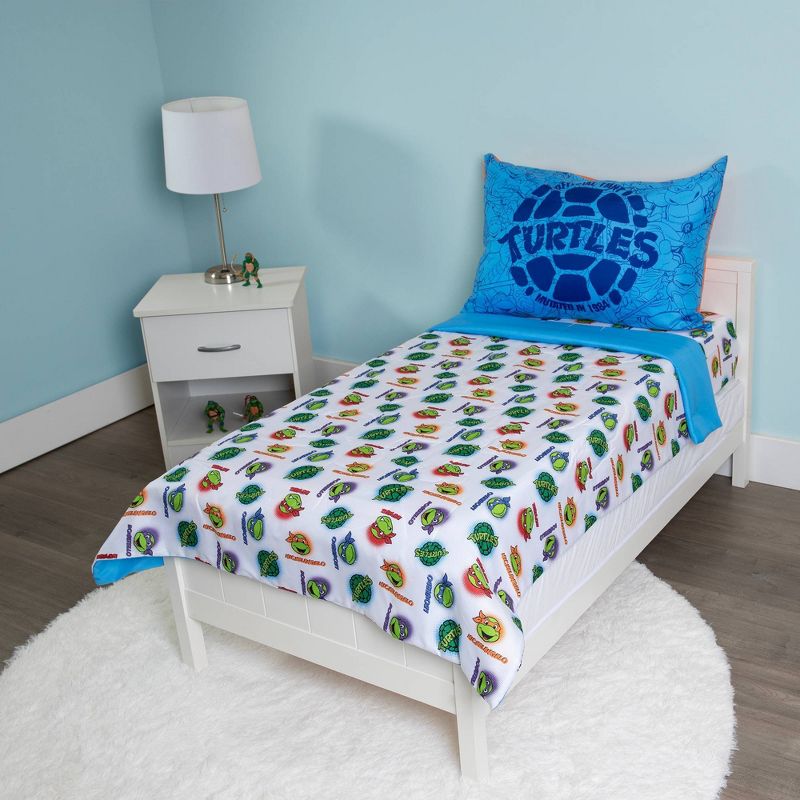 4pc Standard Crib/Toddler Teenage Mutant Ninja Turtles Bed Set, 2 of 9
