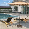 Pellebant 45lbs Patio Umbrella Base w/Wheels- Heavy Duty Outdoor Patio Market Umbrella Stand - 3 of 4