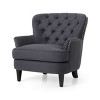CAVINAS Linen Accent Chair with Tufted Back and Wood Legs,Mid-Century Upholstered Living Room Chairs,Reading Chairs for Living Room - 4 of 4