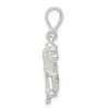 Black Bow Jewelry Sterling Silver Race Horse and Jockey Pendant - 2 of 4