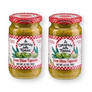 Le Conserve della Nonna GREEN OLIVES Tapenade/Spread 6.7 Oz. /190 G. (Pack of 2) - 1 of 4