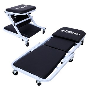 Foldable Creeper, 2-in-1 Rolling Z Car Creeper Seat, 36" Low Profile Mechanics Under Car Chair, 300 LBS Capacity Heavy Duty Garage Chair with Wheels - 1 of 4