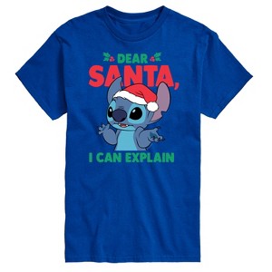 Men's - Lilo and Stitch - Dear Santa I Can Explain Short Sleeve Graphic T-Shirt - 1 of 4