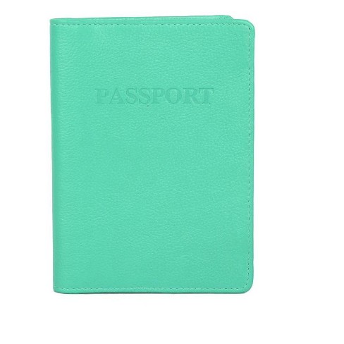 Genuine Leather Travel Passport Wallet Holder Slim RFID Blocking