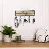 LunaLulinlk Wall Mounted Key Hooks Holder Entryway Wooden Keys Hanger Organizer Brown - 4 of 4