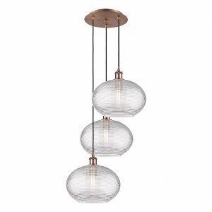 Ithaca - 3 Light Cord Hung Multi Pendant In Industrial Style-33 Inches Tall and 18.5 Inches Wide - 1 of 1