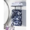 mDesign Steel Wall Mount Towel Rack Holder Organizer with Storage Shelf - 2 of 4