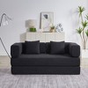 GDFStudio Yan Modern Multi-Functional 78.8'' Corduroy Upholstery Convertible Queen Size Sofa Bed with Pillows - 2 of 4