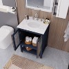 Hyleory Bathroom Storage Vanity,Bathroom Cabinets Freestanding with 2 Doors for Bathroom Floor Cabinet,Restroom Cabinet, Storage Cabinet - 2 of 4
