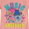 Girls' - Trolls - Music Obsessed Poppy and Branch Fitted Short Sleeve Graphic T-Shirt - 2 of 4