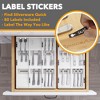 SpaceAid Bamboo Silverware Drawer Organizer with Labels (White, 6 Slots) - image 3 of 4