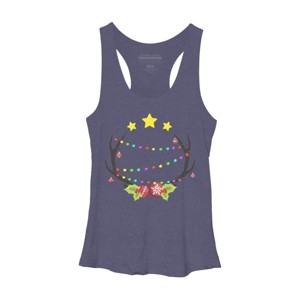 Women's Design By Humans Christmas Deer By Reivchan Racerback Tank Top - 1 of 3