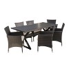 Christopher Knight Home Dion Outdoor Wicker and Aluminum 7 Piece Dining Set - 2 of 4