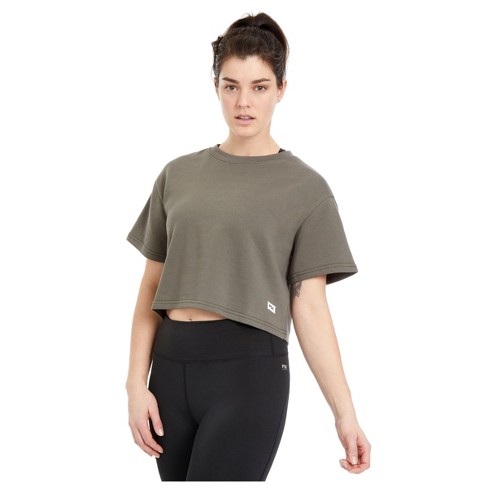PSK Collective Long Sleeve Crop Pullover Relaxed Fit T-Shirt (Women's) 1  Pack 