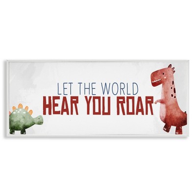 Stupell Industries Hear You Roar Dinosaurs, 24" x 10"