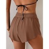 Eomenie Women's Swim Board Shorts High Waisted Bathing Suit Bottom Flowy Swim Trunks Swimsuit Bottom with Built-in Brief - 3 of 3
