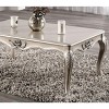 Sapphtopaz 53" Elegant Coffee Table with Curved Legs Rectangle Wood Dining Table with Carved Details Home Decor Coffee Bar for Living Room - 3 of 4