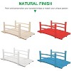 VINGLI 4ft Garden Bridge, Arch Walkway Wooden Bridge with Safety Rails, Decorative Footbridge for Pond, Garden, Natural - 2 of 4