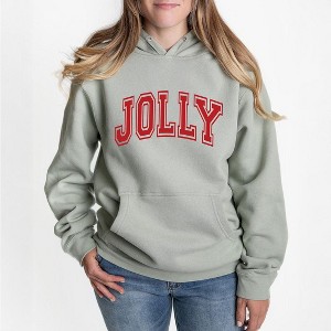 Simply Sage Market Women's Graphic Hoodie Jolly Varsity Thick Outline - 1 of 3