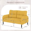 LIVAREEmlen Comfortable Monochrome Double Sofa,Corduroy Fabric,Suitable for Living Rooms and Bedrooms - 4 of 4