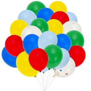 Unique Bargains Latex Party Balloons with Ribbon 10 inch 20 Pcs - 1 of 4