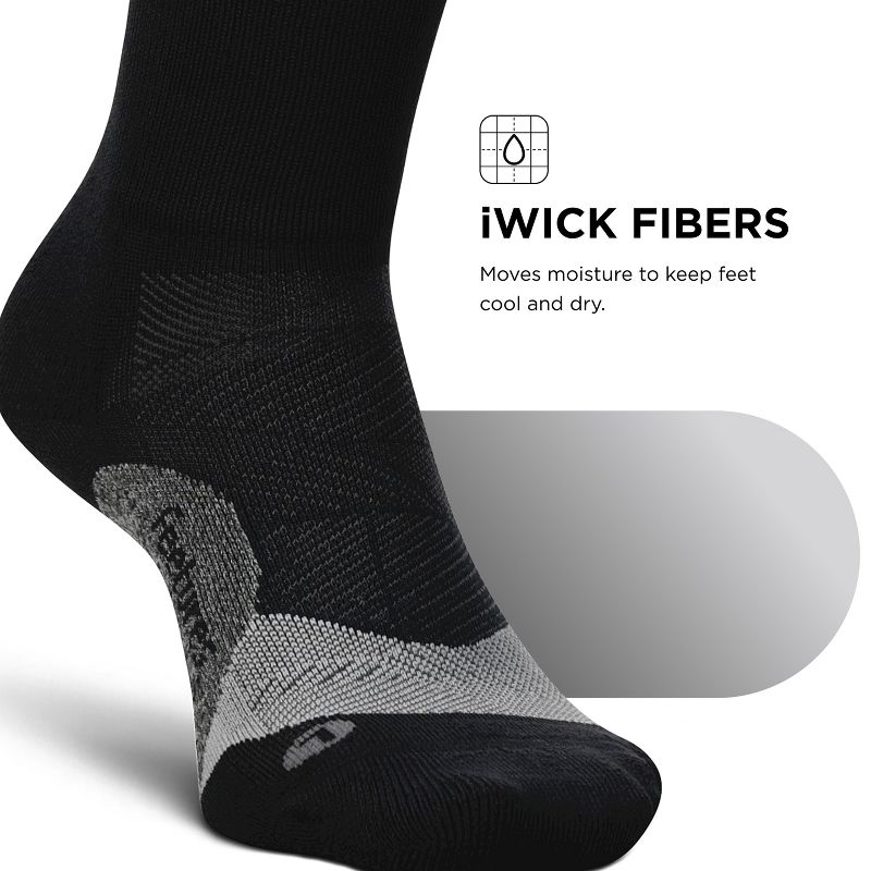 Feetures Elite Light Cushion Mini Crew Sock - Running Socks for Women and Men - Targeted Compression - Moisture Wicking, 5 of 7