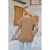 Coolmee Womens Summer Tops Petal Ruffle Sleeve Flowy Shirts Casual Work Loose Fit Tunic Blouses - 4 of 4