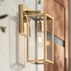 John Timberland Modern Outdoor Wall Light Fixture Soft Gold 14 1/4" Clear Glass for Exterior Barn Deck House Home Porch Yard Patio - 2 of 4