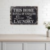 HomeRoots 16" X 24" Black and White Endless Love And Laundry Wood Wall Decor - 2 of 4