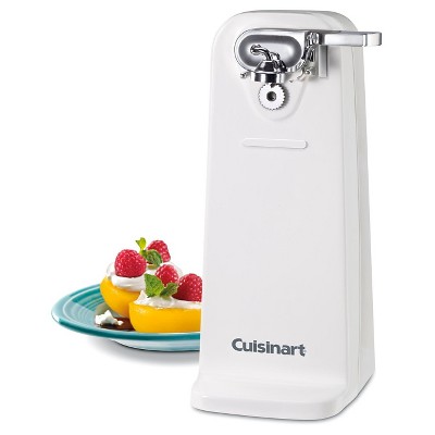 White Electric Can Opener with Power Cut Blade