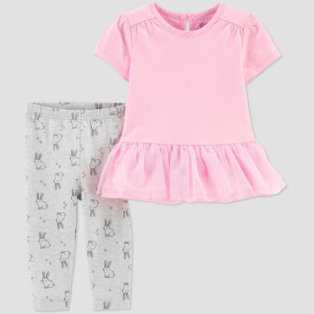 Toddler Girls' Bunny Top and Bottom Set - Just One You made by carter's Pink 3T, Girl's was $11.99 now $8.39 (30.0% off)
