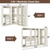 Aheaplus 110'' Set of 3 Freestanding Corner Closet System Organizer for Walk-in Closet - 3 of 4