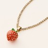 Strawberry Charm Tennis Necklace - kate spade new york x Target™ Gold - 3 of 4