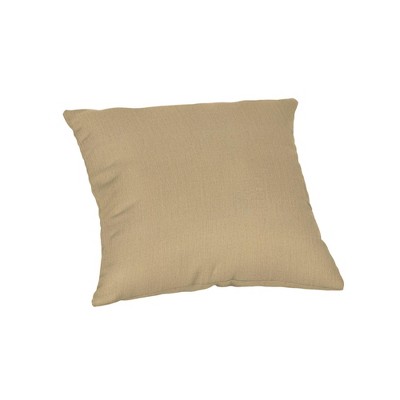 Casual Cushion Solid Sunbrella Fabric 1-Piece Indoor/Outdoor Square Throw Pillow