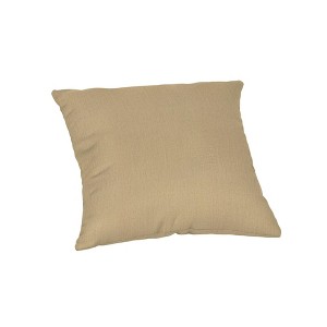 Casual Cushion Solid Sunbrella Fabric 1-Piece Indoor/Outdoor Square Throw Pillow - 1 of 4