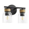 POWLIG Dimmable Bathroom Vanity Light With Twine Trimmed Glass Shade - 2 of 4