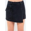 Women's Cargo Pocket Mini Skort With Buttons - American Bazi - 3 of 3