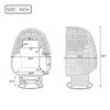 JUJABU Outdoor Rattan Egg-Shaped Swivel Chair With Beige Cushions for Balcony, Poolside and Garden - 4 of 4