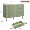 Whizmax Fluted 6-Drawer Dresser, 54" Wide Modern Chest with Deep Storage, Large Double Dresser, TV Stand, Wood Organizer for Bedroom/Living Room/Kids - 2 of 4